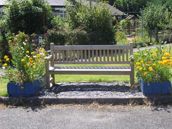 The Bench outside Talysarn Community Centre