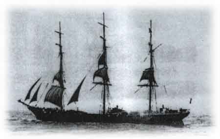 The Fortuna which was shipwrecked near Gyrn Goch