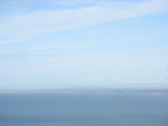 Caernarfon Bay and West Anglesey from the summit of Gyrn Goch