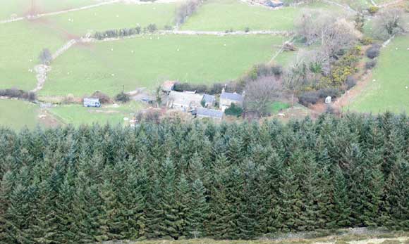 Cwm-gwared farmhouse, Gyrn Goch