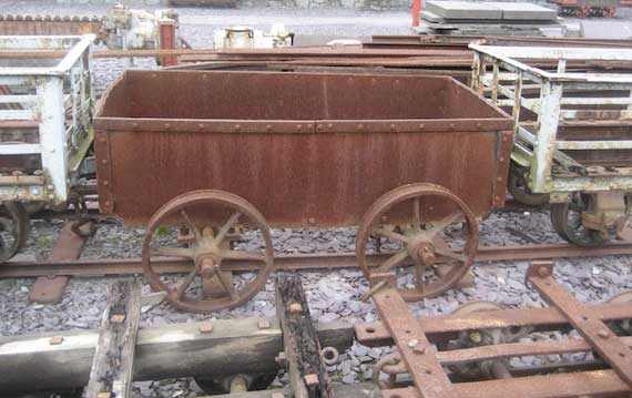 One of the Nantlle tramway wagons (preserved at the Welsh Slate Museum, Llanberis)