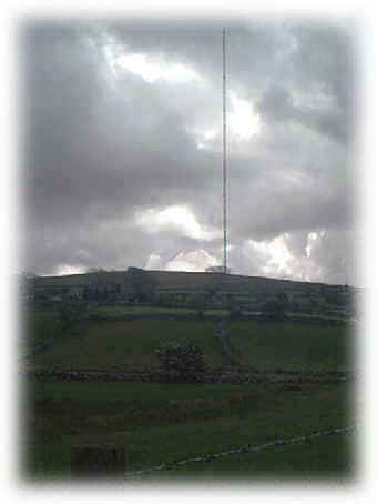 Nebo Mast stands over 1,000 feet tall