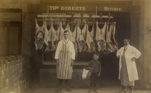 Courtesy of Glenys Lloyd | Thomas Roberts butchers, Penygroes