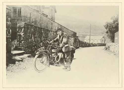 T.H. Parry Williams and his motorbike