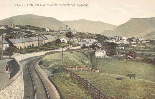 Talysarn village with Snowdon in the background