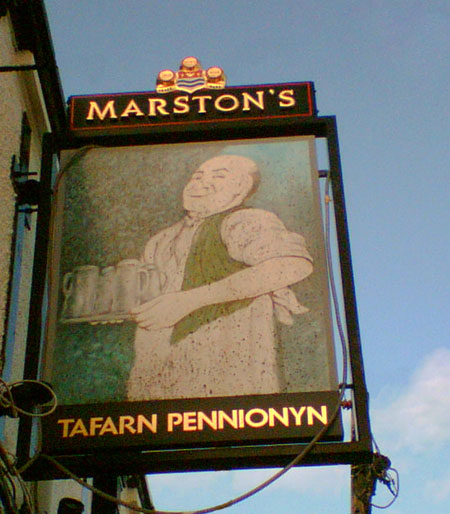 The Pennionyn Inn's sign